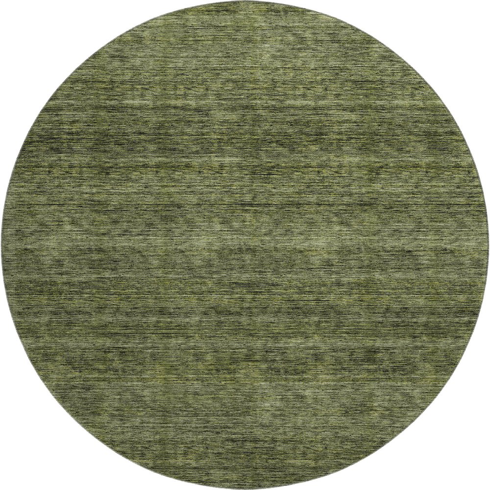 Luxury Washable Indoor/Outdoor Soft Essentials SE1 Green 8' x 8' Rug. Picture 1
