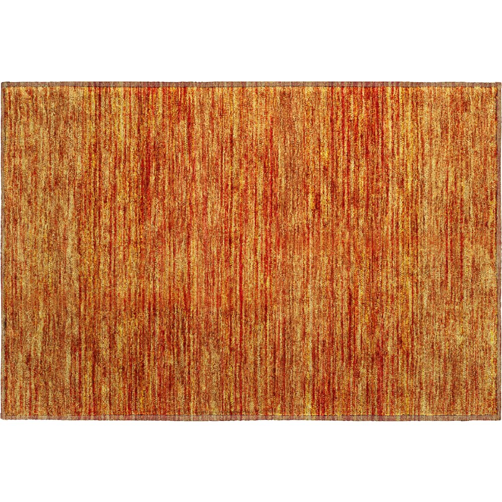 Luxury Washable Indoor/Outdoor Soft Essentials SE1 Orange 1'8" x 2'6" Rug. Picture 1