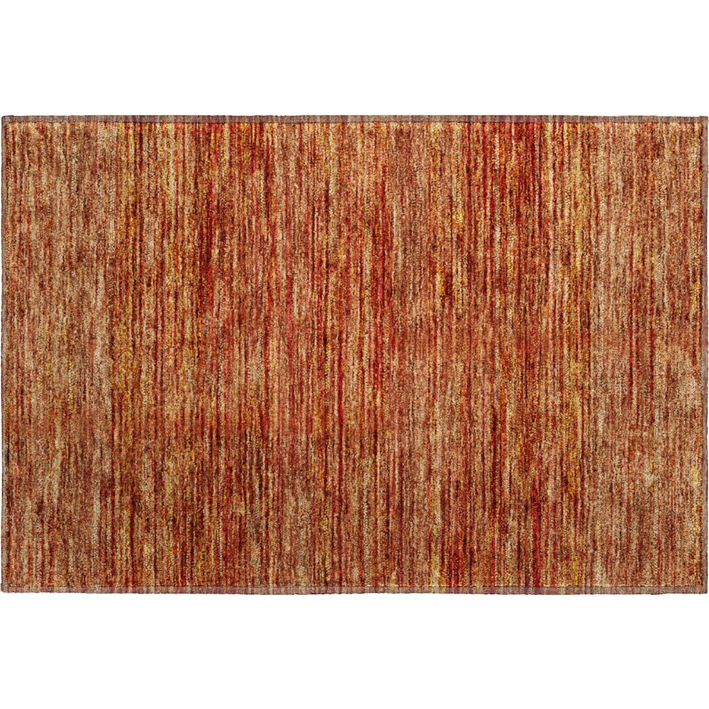 Luxury Washable Indoor/Outdoor Soft Essentials SE1 Orange 1'8" x 2'6" Rug. Picture 1
