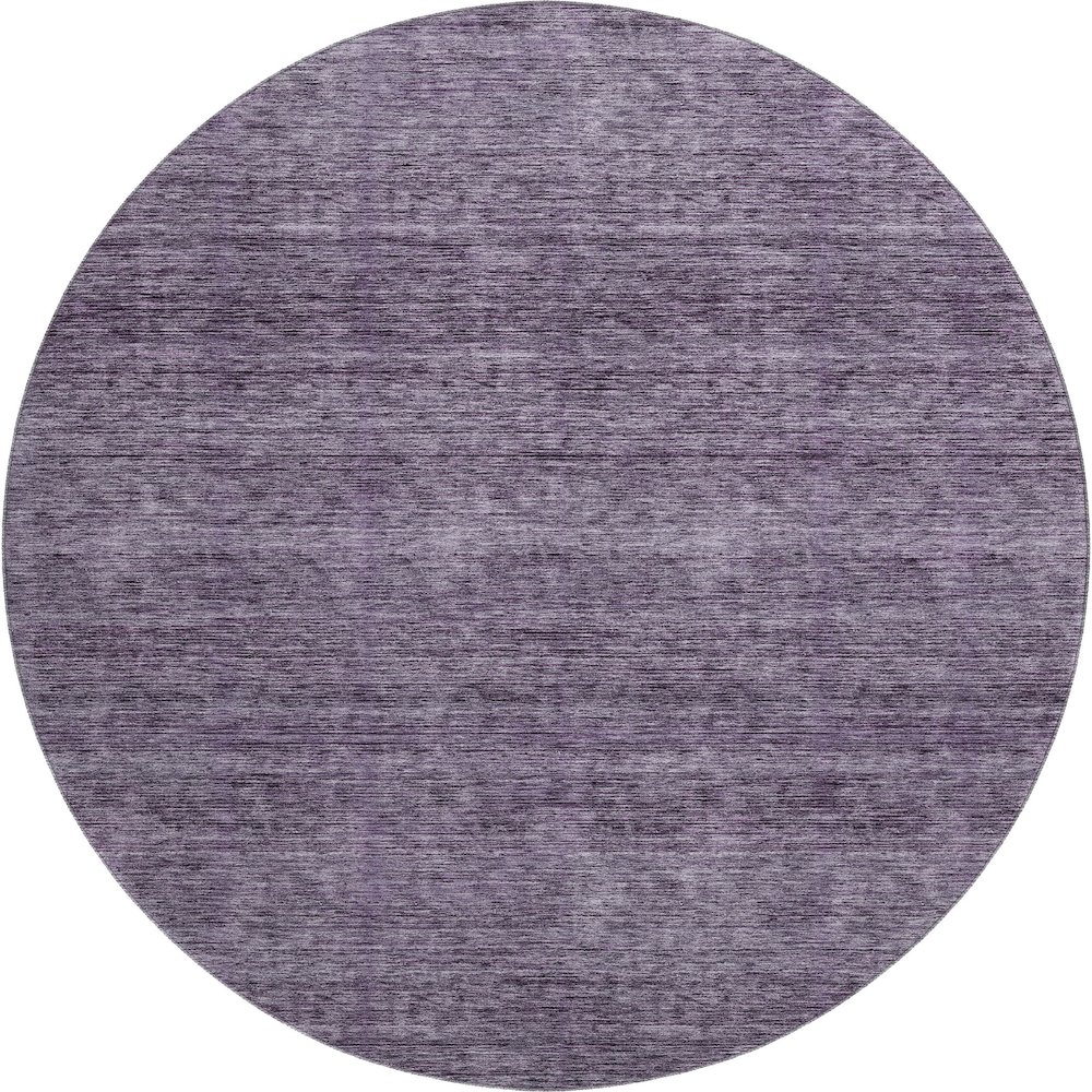 Luxury Washable Indoor/Outdoor Soft Essentials SE1 Purple 8' x 8' Rug. Picture 1