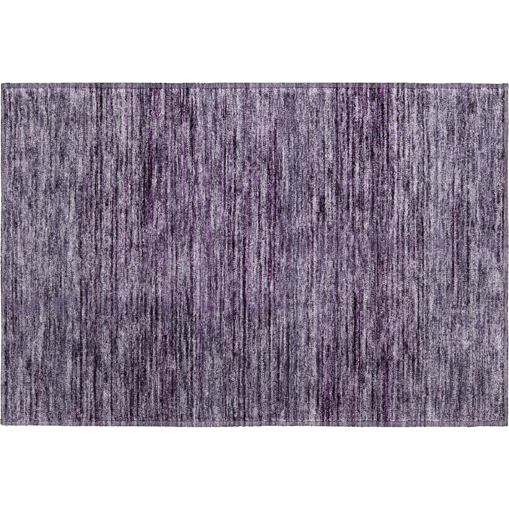 Luxury Washable Indoor/Outdoor Soft Essentials SE1 Purple 1'8" x 2'6" Rug. Picture 1