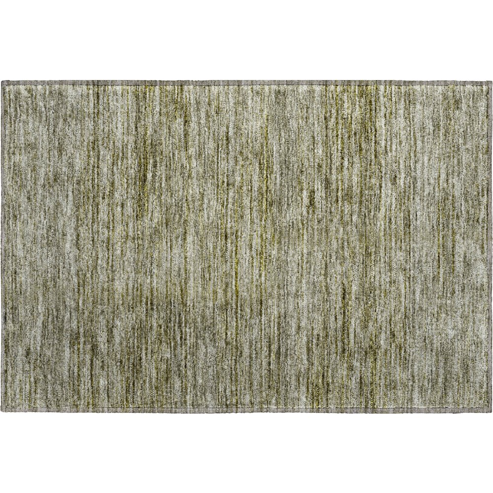 Luxury Washable Indoor/Outdoor Soft Essentials SE1 Green 1'8" x 2'6" Rug. Picture 1