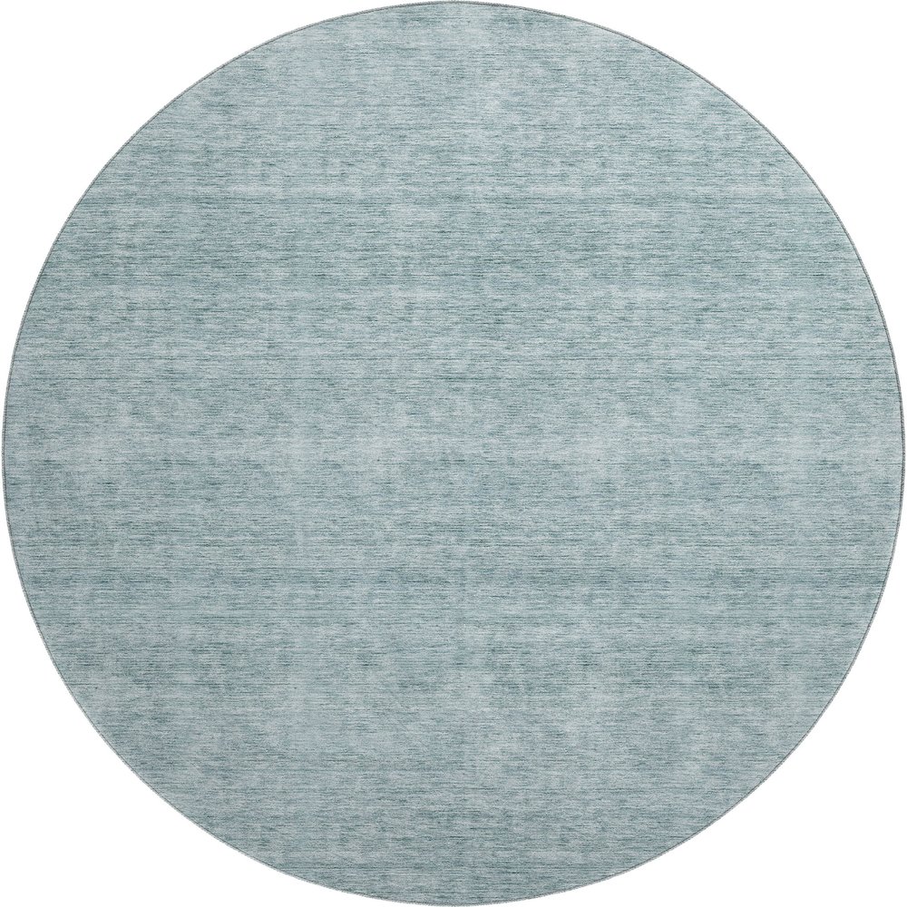 Luxury Washable Indoor/Outdoor Soft Essentials SE1 Blue 8' x 8' Rug. Picture 1