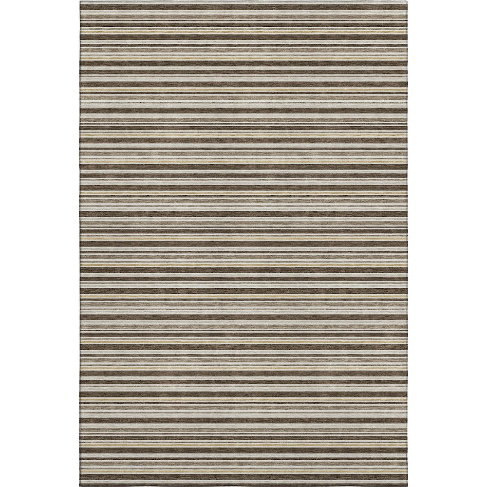 Luxury Washable Indoor/Outdoor Soft Essentials SE2 Brown 2'6" x 3'10" Rug. Picture 1