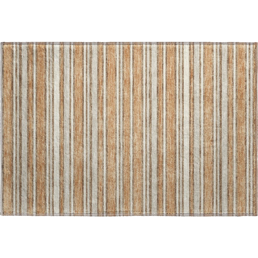 Luxury Washable Indoor/Outdoor Soft Essentials SE2 Orange 1'8" x 2'6" Rug. Picture 1