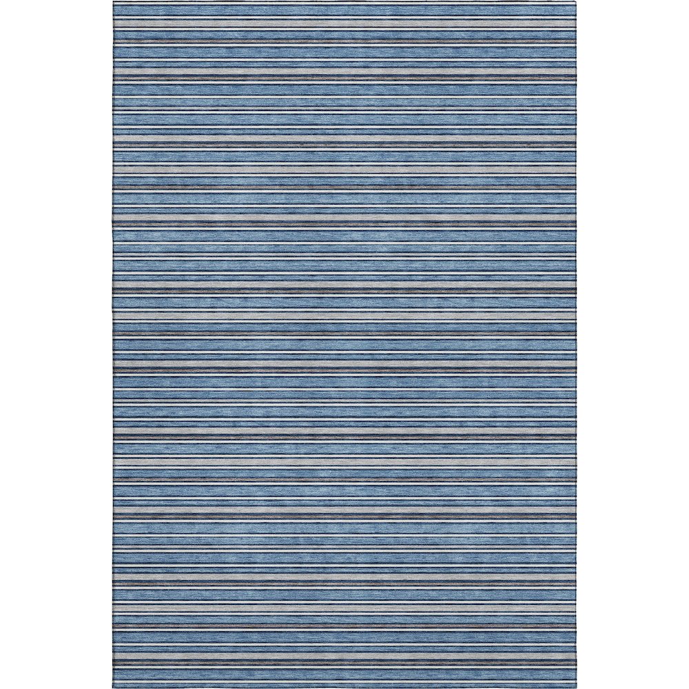 Luxury Washable Indoor/Outdoor Soft Essentials SE2 Blue 2'6" x 3'10" Rug. Picture 1