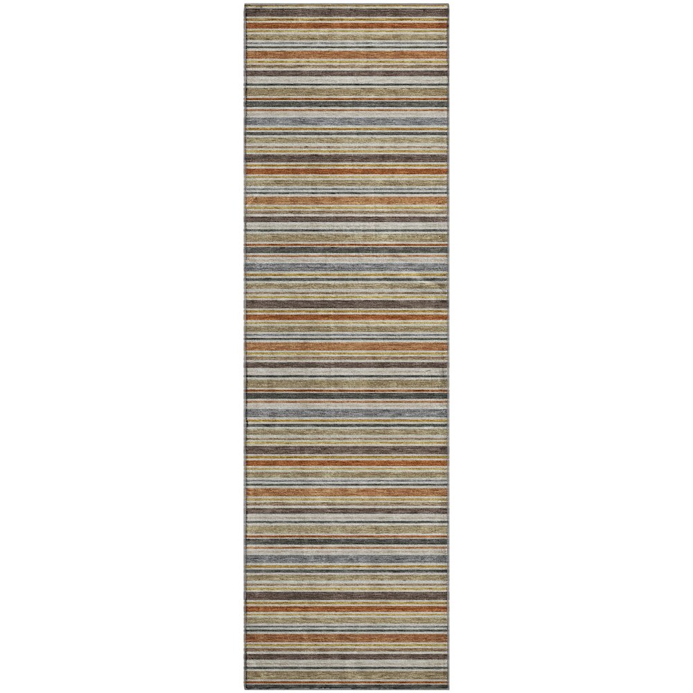 Luxury Washable Indoor/Outdoor Soft Essentials SE2 Multi 2'3" x 7'6" Runner Rug. Picture 1