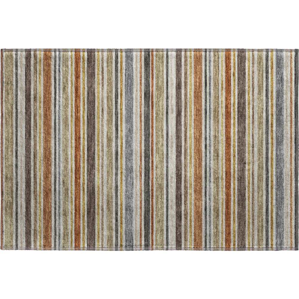 Luxury Washable Indoor/Outdoor Soft Essentials SE2 Multi 1'8" x 2'6" Rug. Picture 1