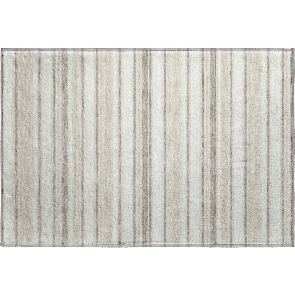 Luxury Washable Indoor/Outdoor Soft Essentials SE2 Ivory 1'8" x 2'6" Rug. Picture 1