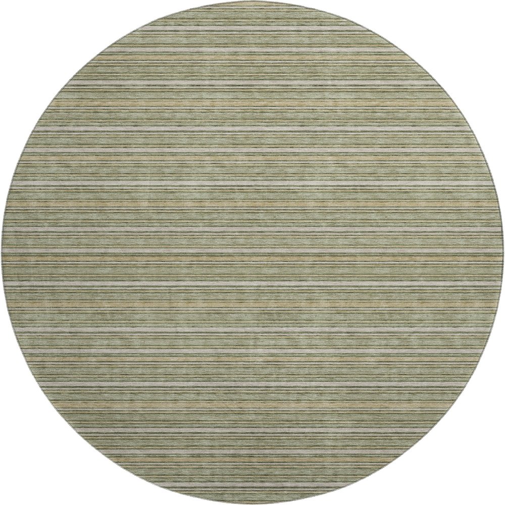 Luxury Washable Indoor/Outdoor Soft Essentials SE2 Green 8' x 8' Rug. Picture 1