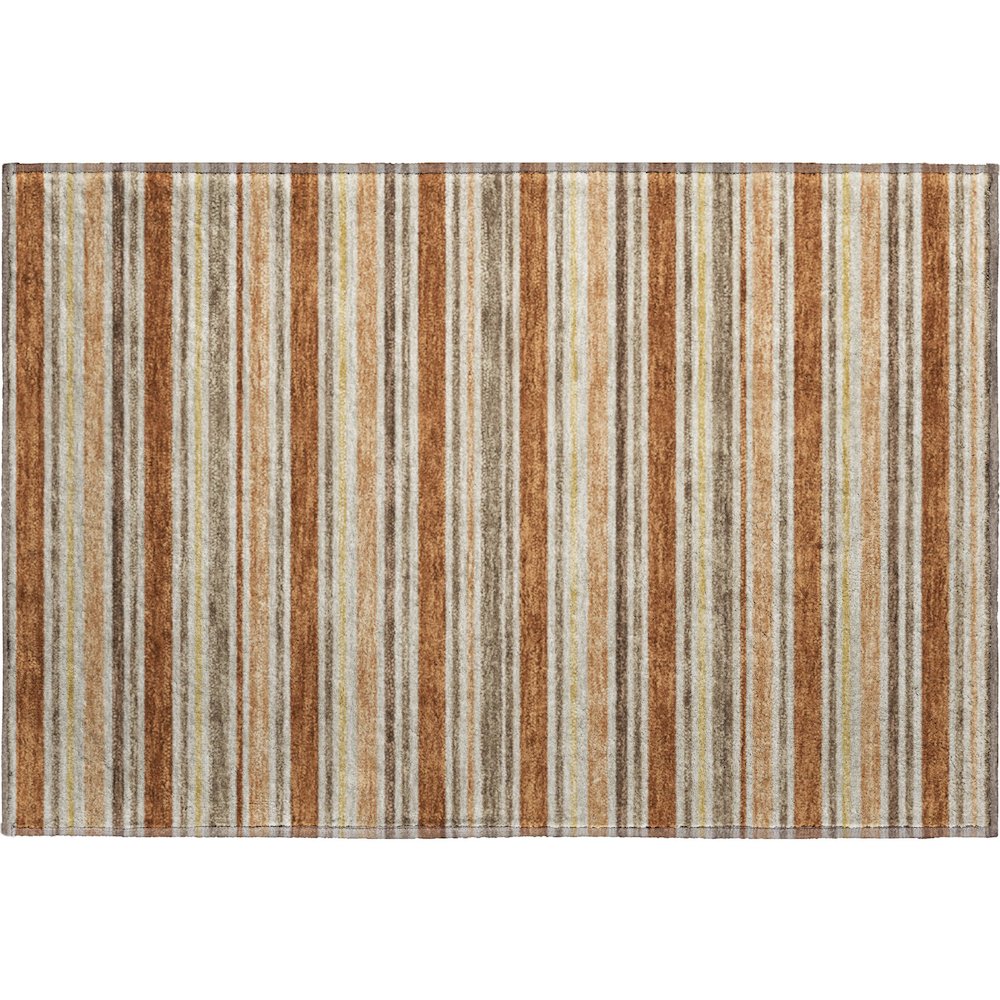 Luxury Washable Indoor/Outdoor Soft Essentials SE2 Orange 1'8" x 2'6" Rug. Picture 1
