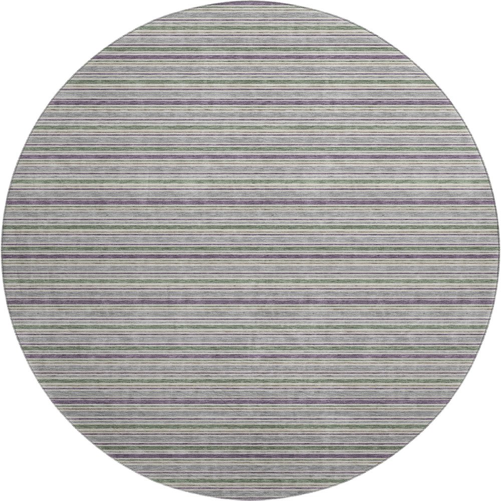 Luxury Washable Indoor/Outdoor Soft Essentials SE2 Gray 8' x 8' Rug. Picture 1