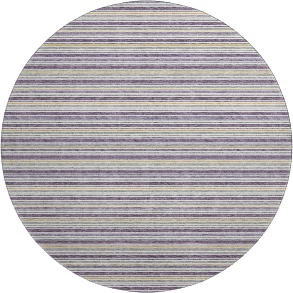 Luxury Washable Indoor/Outdoor Soft Essentials SE2 Purple 8' x 8' Rug. Picture 1