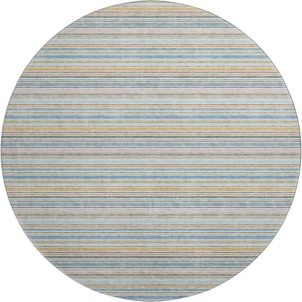 Luxury Washable Indoor/Outdoor Soft Essentials SE2 Multi 8' x 8' Rug. Picture 1