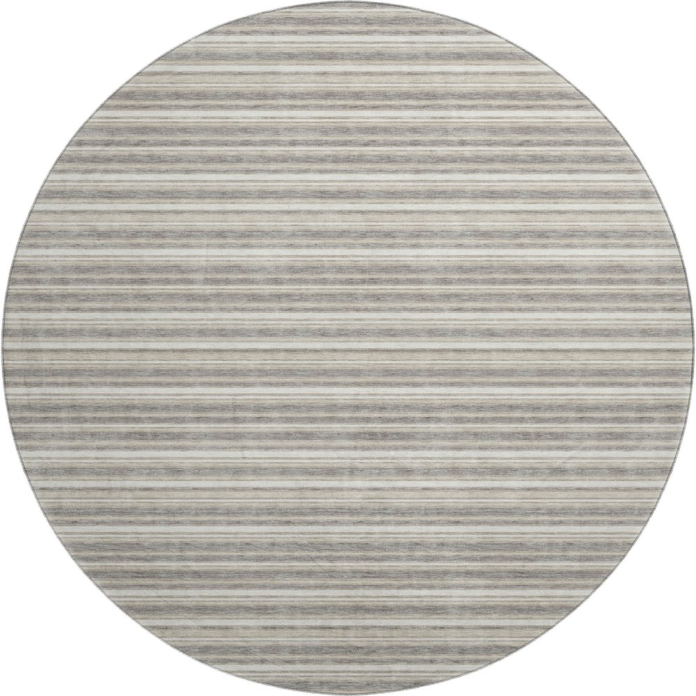 Luxury Washable Indoor/Outdoor Soft Essentials SE2 Brown 8' x 8' Rug. Picture 1