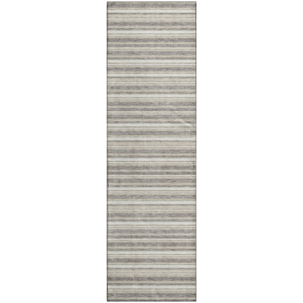 Luxury Washable Indoor/Outdoor Soft Essentials SE2 Brown 2'3" x 7'6" Runner Rug. Picture 1