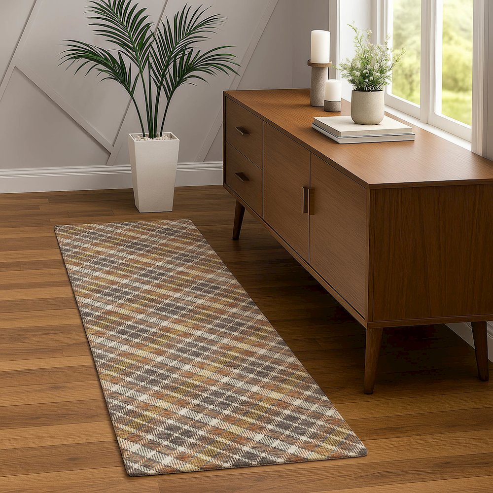 Luxury Washable Indoor/Outdoor Soft Essentials SE3 Multi 2'3" x 7'6" Runner Rug. Picture 5