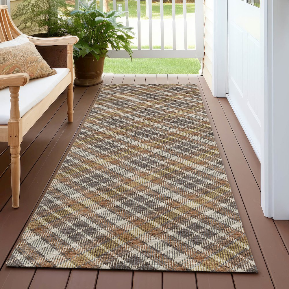 Luxury Washable Indoor/Outdoor Soft Essentials SE3 Multi 2'3" x 7'6" Runner Rug. Picture 6