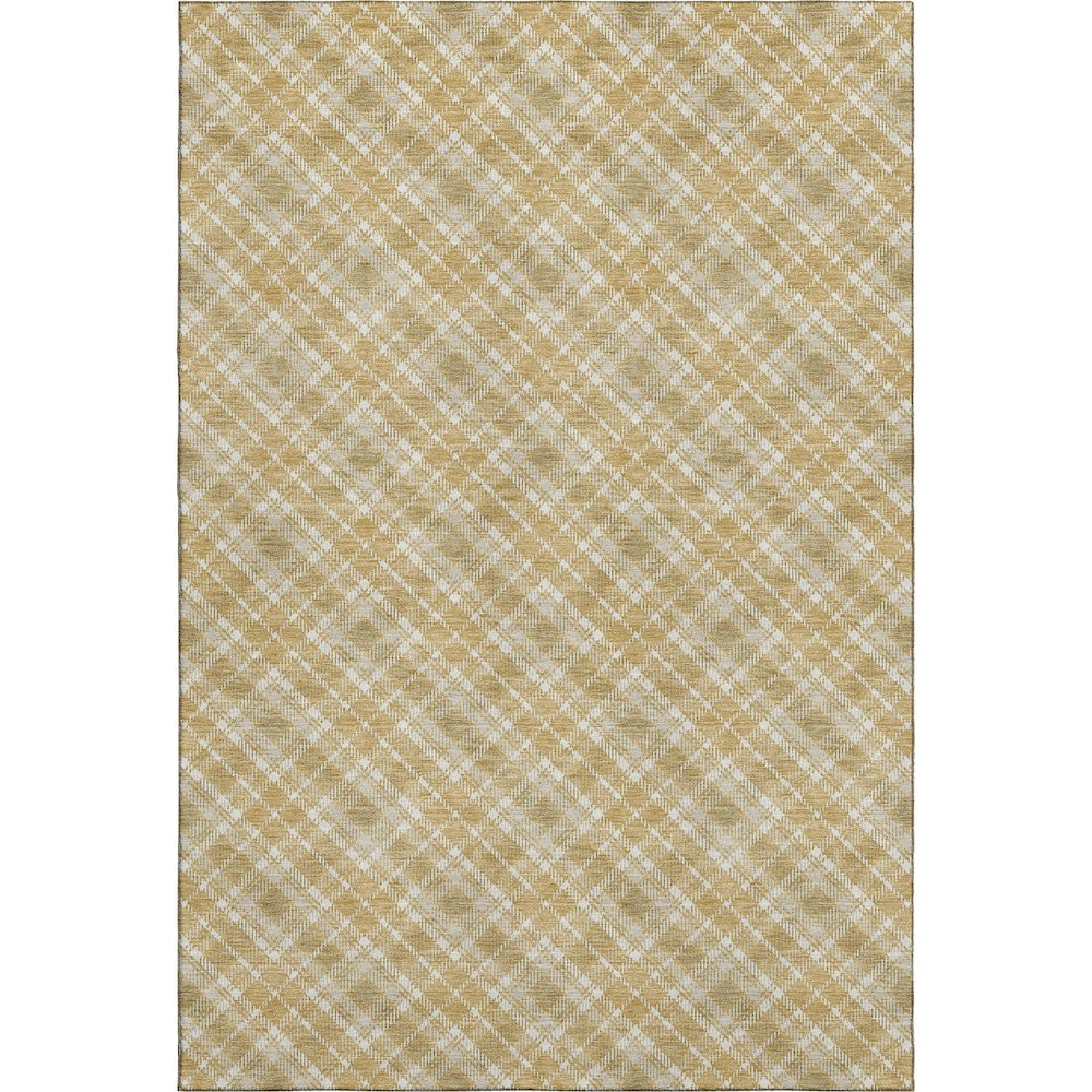 Luxury Washable Indoor/Outdoor Soft Essentials SE3 Gold 2'6" x 3'10" Rug. Picture 1