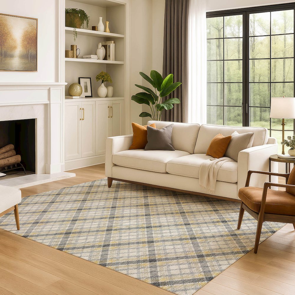 Luxury Washable Indoor/Outdoor Soft Essentials SE3 Gray 2'6" x 3'10" Rug. Picture 6