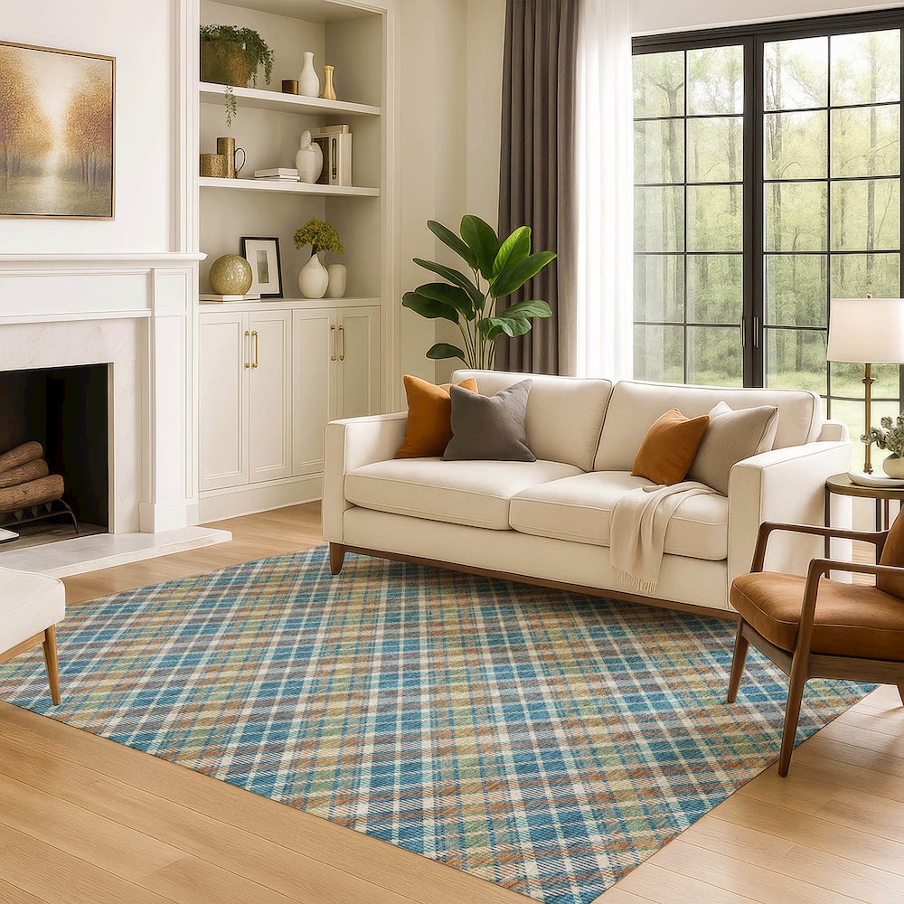 Luxury Washable Indoor/Outdoor Soft Essentials SE3 Multi 2'6" x 3'10" Rug. Picture 6