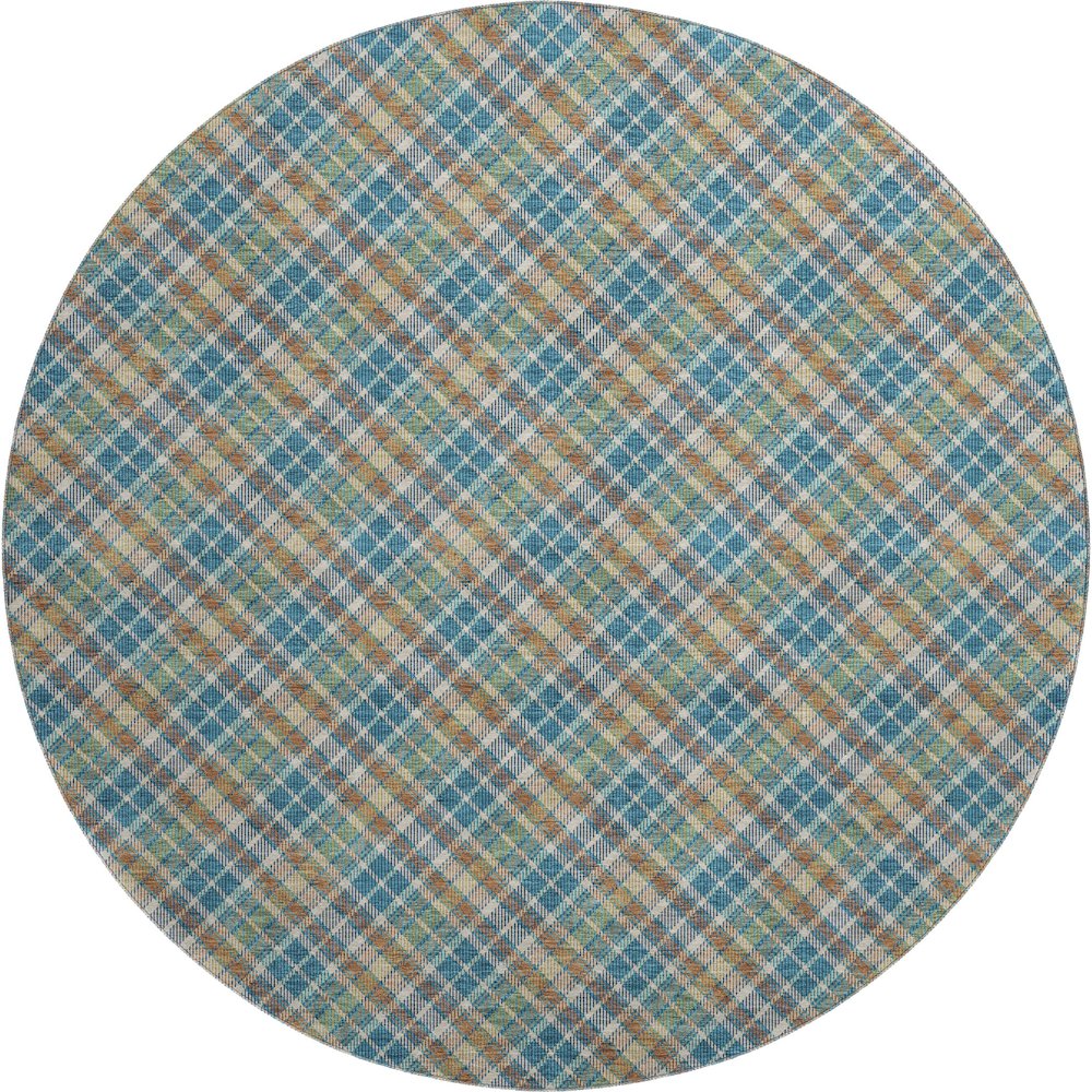 Luxury Washable Indoor/Outdoor Soft Essentials SE3 Multi 8' x 8' Rug. Picture 1