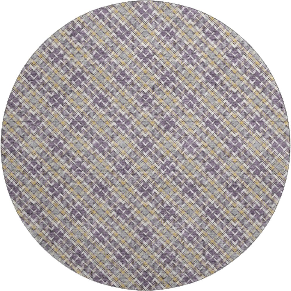 Luxury Washable Indoor/Outdoor Soft Essentials SE3 Purple 8' x 8' Rug. Picture 1