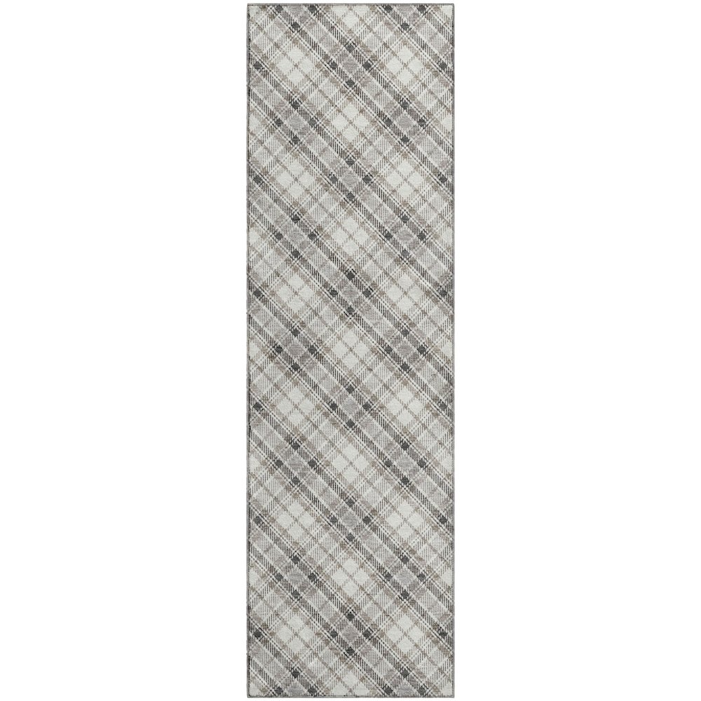 Luxury Washable Indoor/Outdoor Soft Essentials SE3 Ivory 2'3" x 7'6" Runner Rug. Picture 1