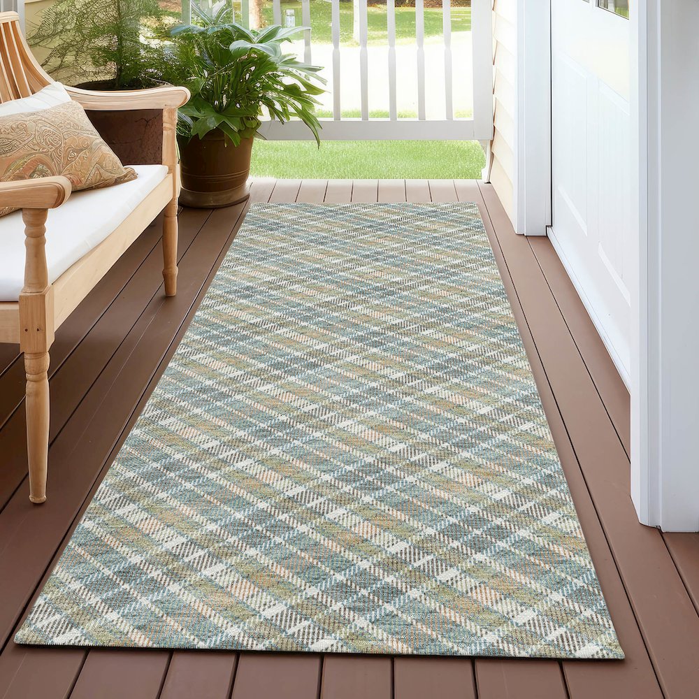 Luxury Washable Indoor/Outdoor Soft Essentials SE3 Multi 2'3" x 7'6" Runner Rug. Picture 6