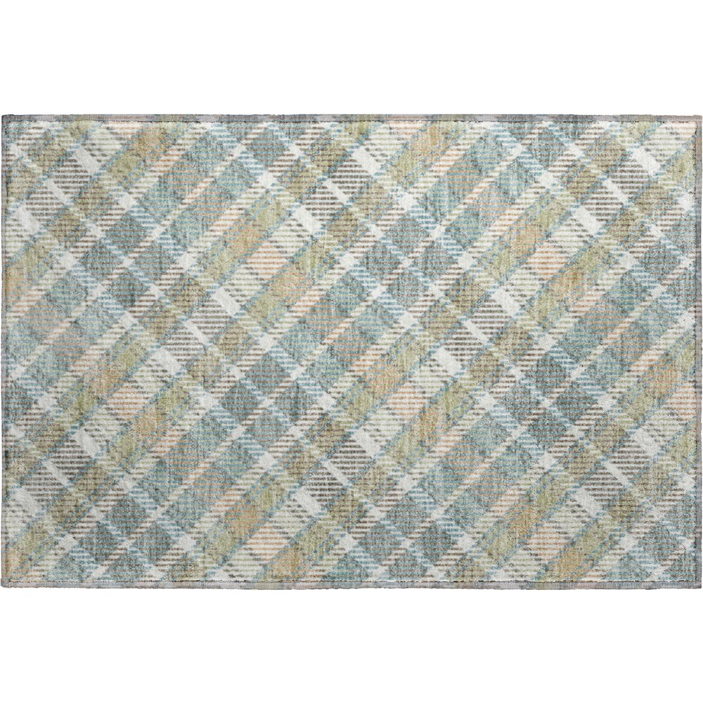 Luxury Washable Indoor/Outdoor Soft Essentials SE3 Multi 1'8" x 2'6" Rug. Picture 1