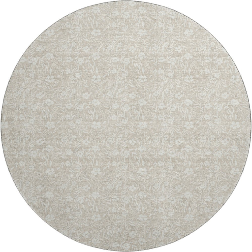 Luxury Washable Indoor/Outdoor Soft Essentials SE4 Brown 8' x 8' Rug. Picture 1