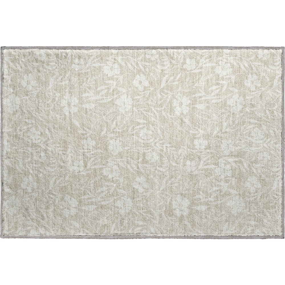 Luxury Washable Indoor/Outdoor Soft Essentials SE4 Brown 1'8" x 2'6" Rug. Picture 1