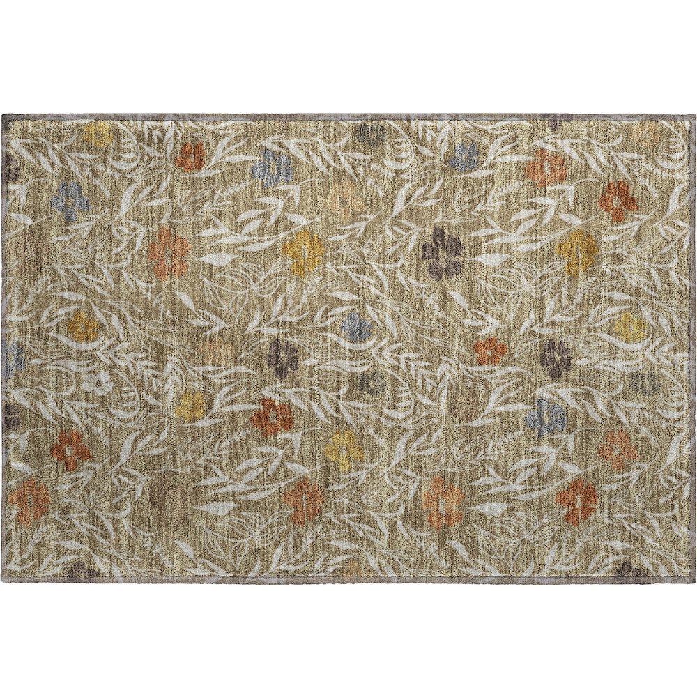 Luxury Washable Indoor/Outdoor Soft Essentials SE4 Brown 1'8" x 2'6" Rug. Picture 1