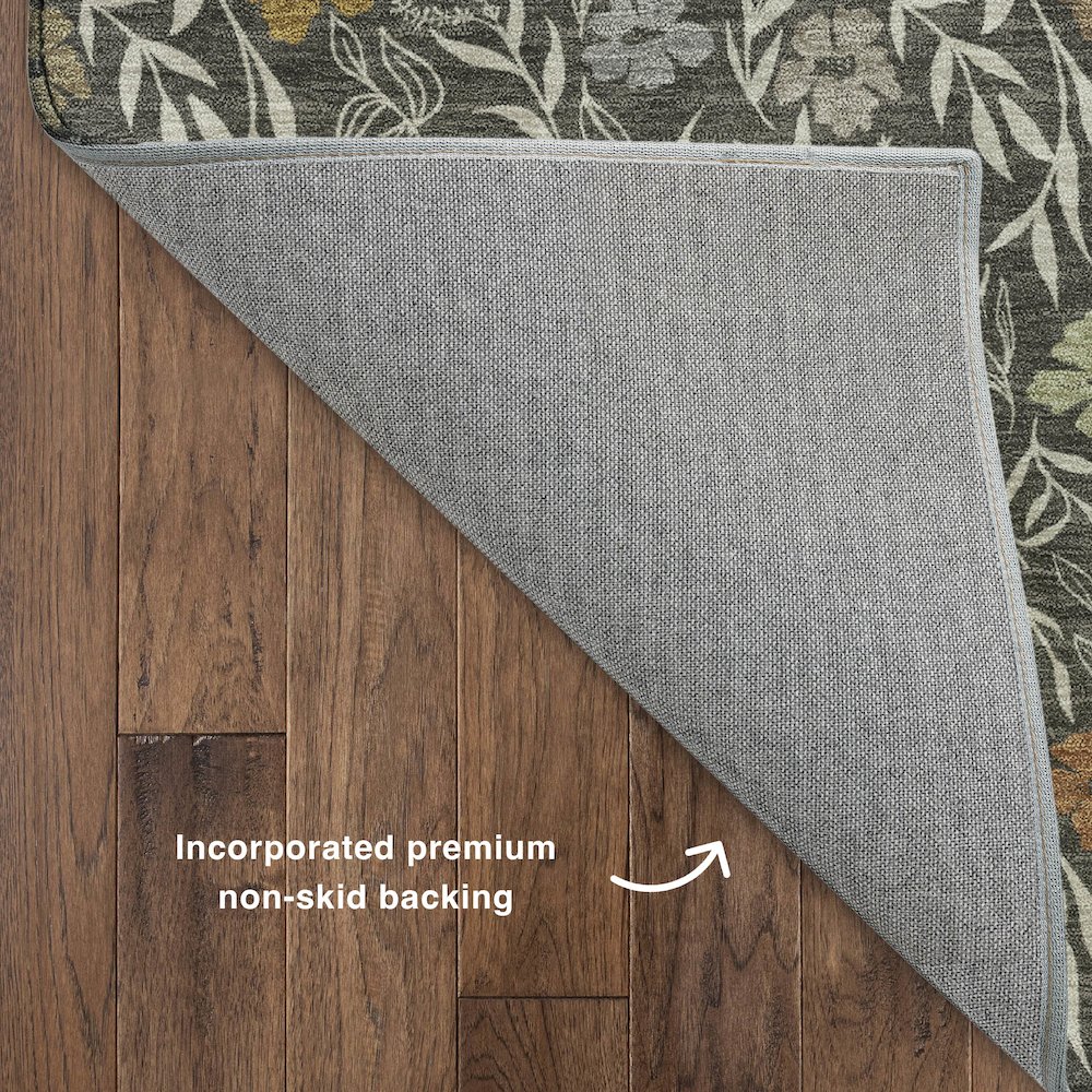Luxury Washable Indoor/Outdoor Soft Essentials SE4 Gray 1'8" x 2'6" Rug. Picture 4