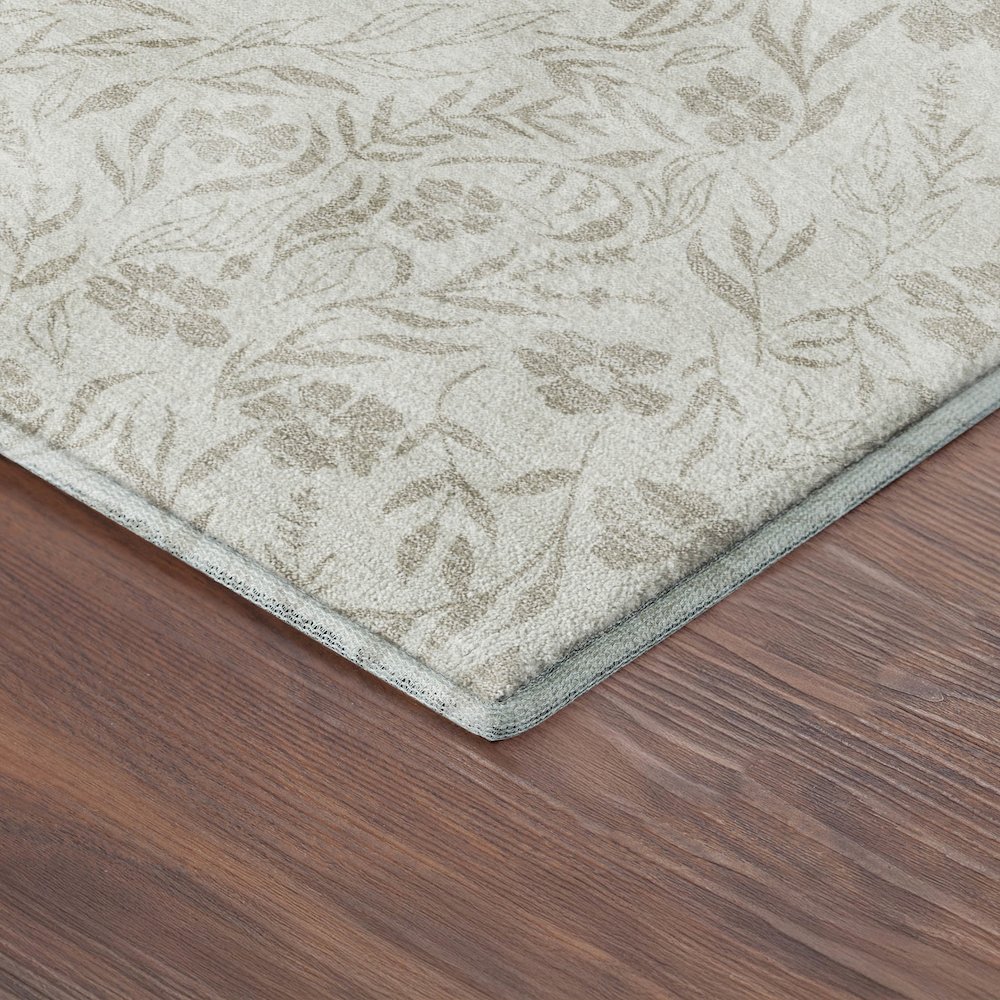 Luxury Washable Indoor/Outdoor Soft Essentials SE4 Ivory 1'8" x 2'6" Rug. Picture 2