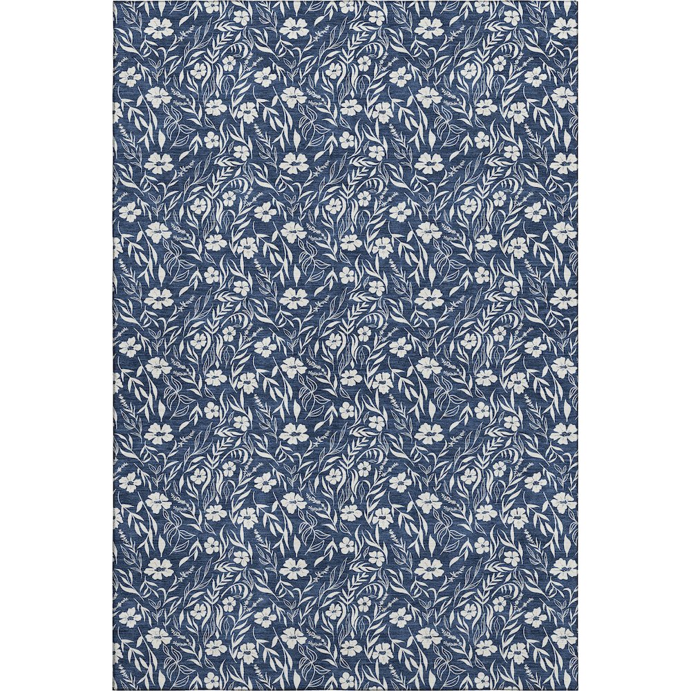 Luxury Washable Indoor/Outdoor Soft Essentials SE4 Blue 2'6" x 3'10" Rug. Picture 1