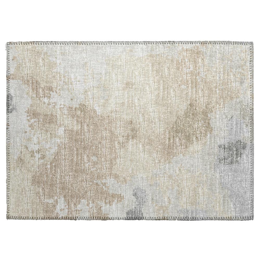 Indoor/Outdoor Accord AAC32 Beige Washable 1'8" x 2'6" Rug. Picture 1