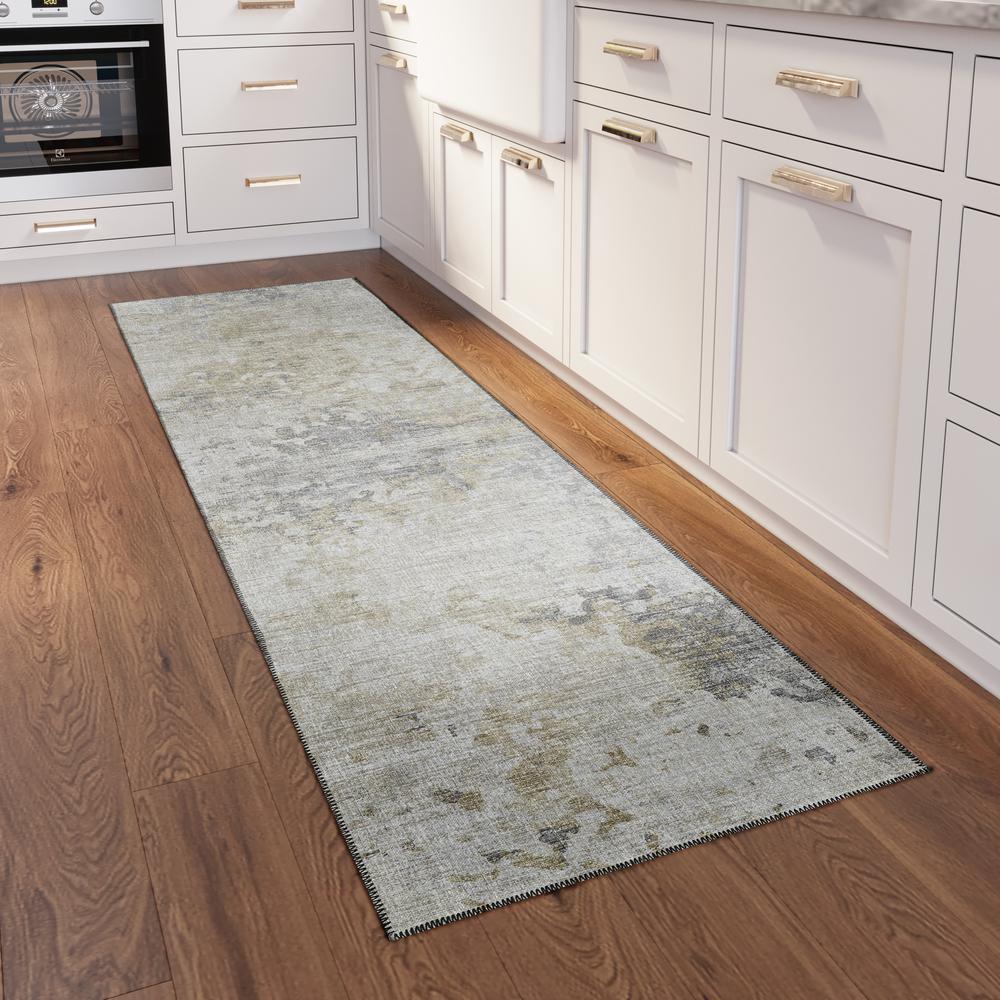 Indoor/Outdoor Accord AAC35 Ivory Washable 2'3" x 7'6" Runner Rug. Picture 2