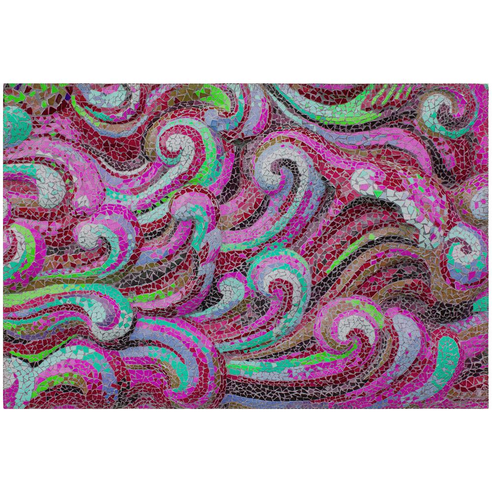 Indoor/Outdoor Seabreeze SZ14 Scarlett Washable 1'8" x 2'6" Rug. Picture 1