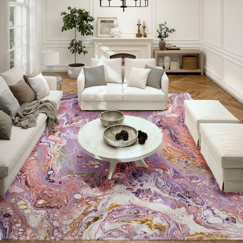 Karina Taffy Modern Abstract 10' x 14' Area Rug Taffy AKC36. Picture 1