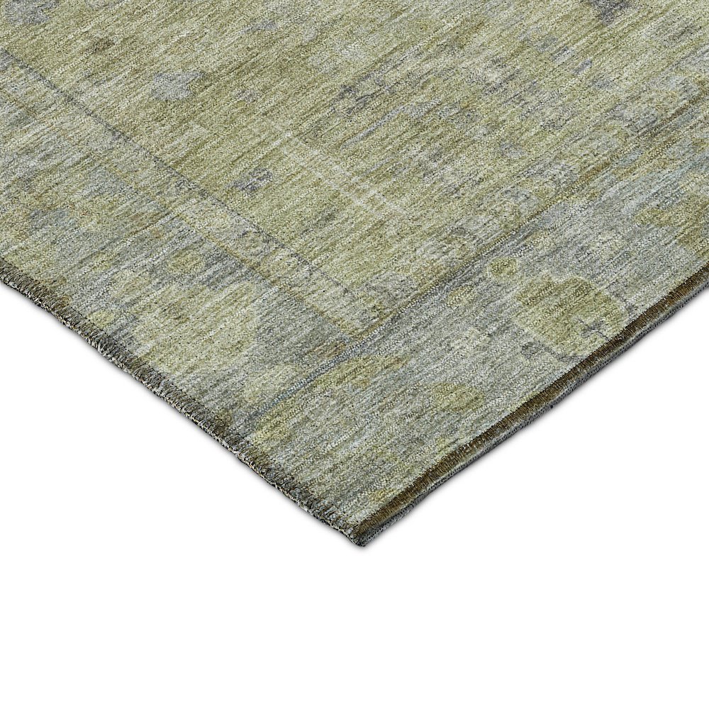 Luxury Washable Indoor/Outdoor Solace Aloe 1'8" x 2'6" Rug. Picture 2