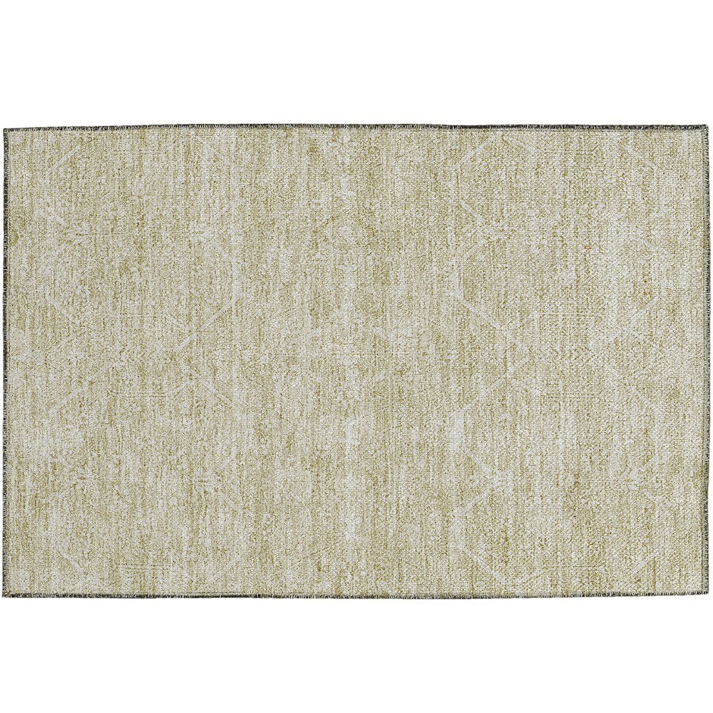 Luxury Washable Indoor/Outdoor Solace Beige 1'8" x 2'6" Rug. Picture 1