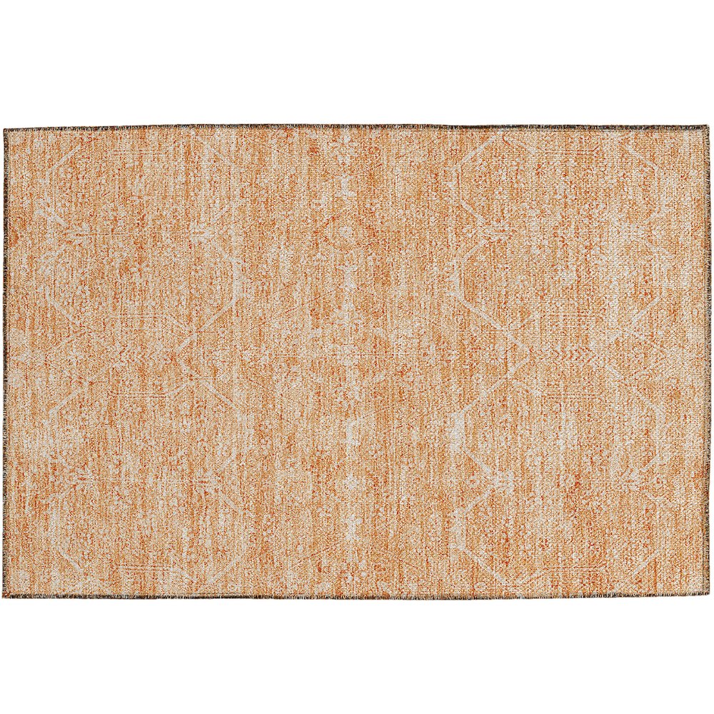 Luxury Washable Indoor/Outdoor Solace Salmon 1'8" x 2'6" Rug. Picture 1