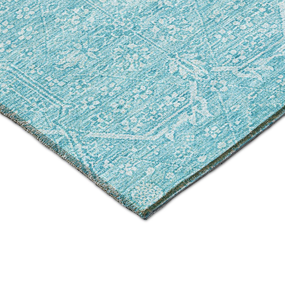 Luxury Washable Indoor/Outdoor Solace Sky 1'8" x 2'6" Rug. Picture 2