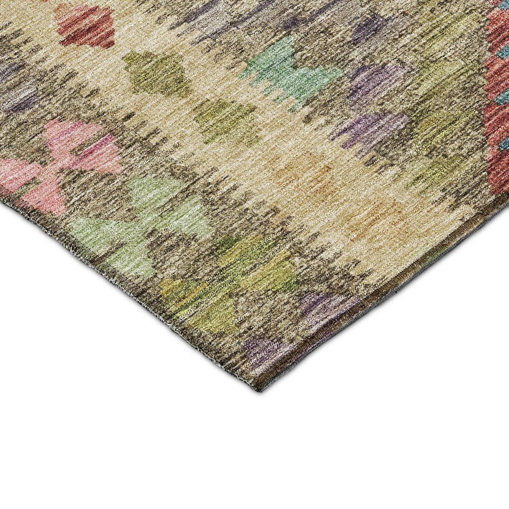 Luxury Washable Indoor/Outdoor Solace Green 1'8" x 2'6" Rug. Picture 2