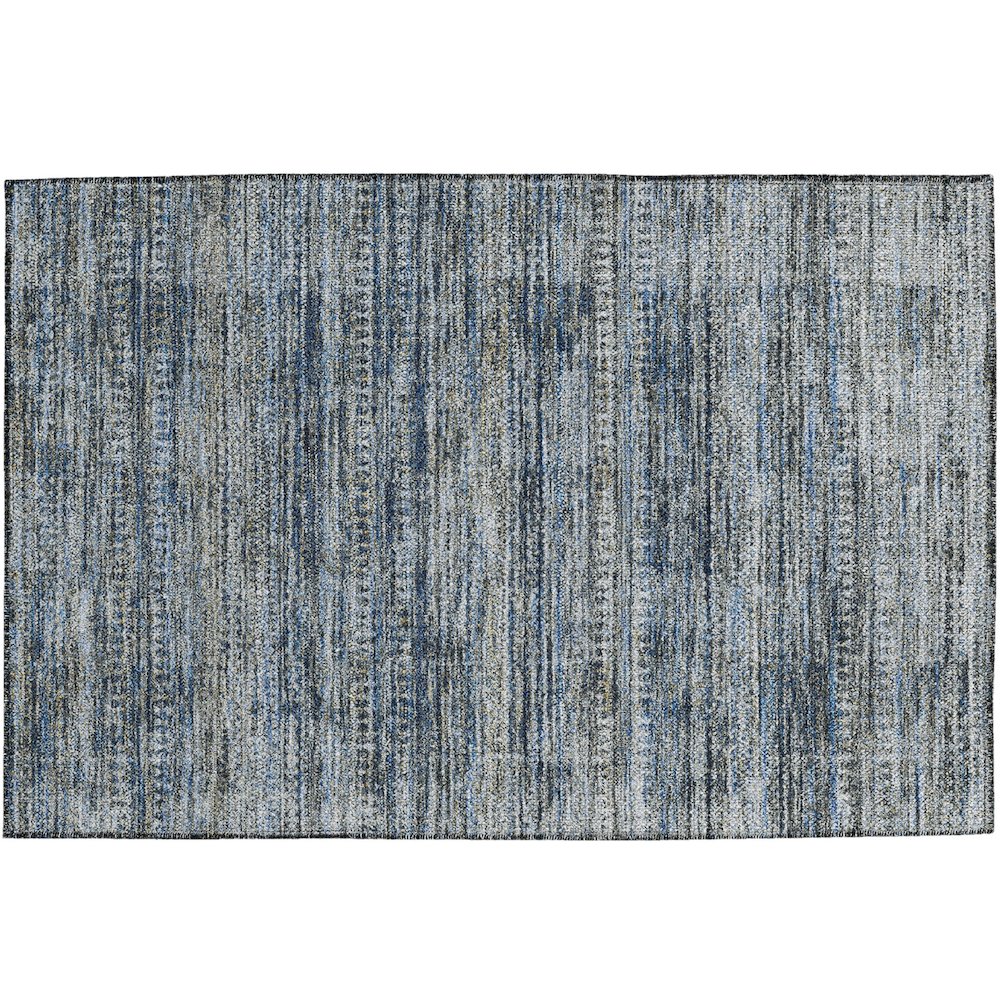 Luxury Washable Indoor/Outdoor Solace Denim 1'8" x 2'6" Rug. Picture 1