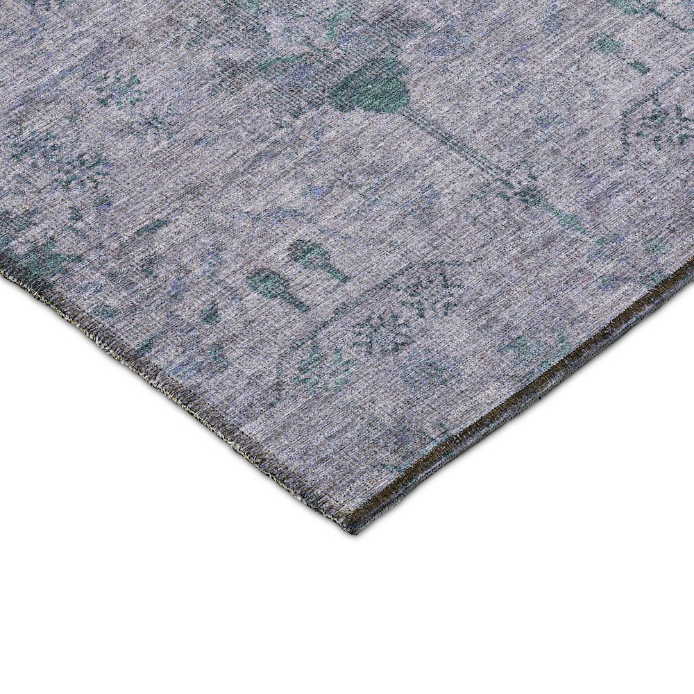 Luxury Washable Indoor/Outdoor Solace Lavender 1'8" x 2'6" Rug. Picture 2
