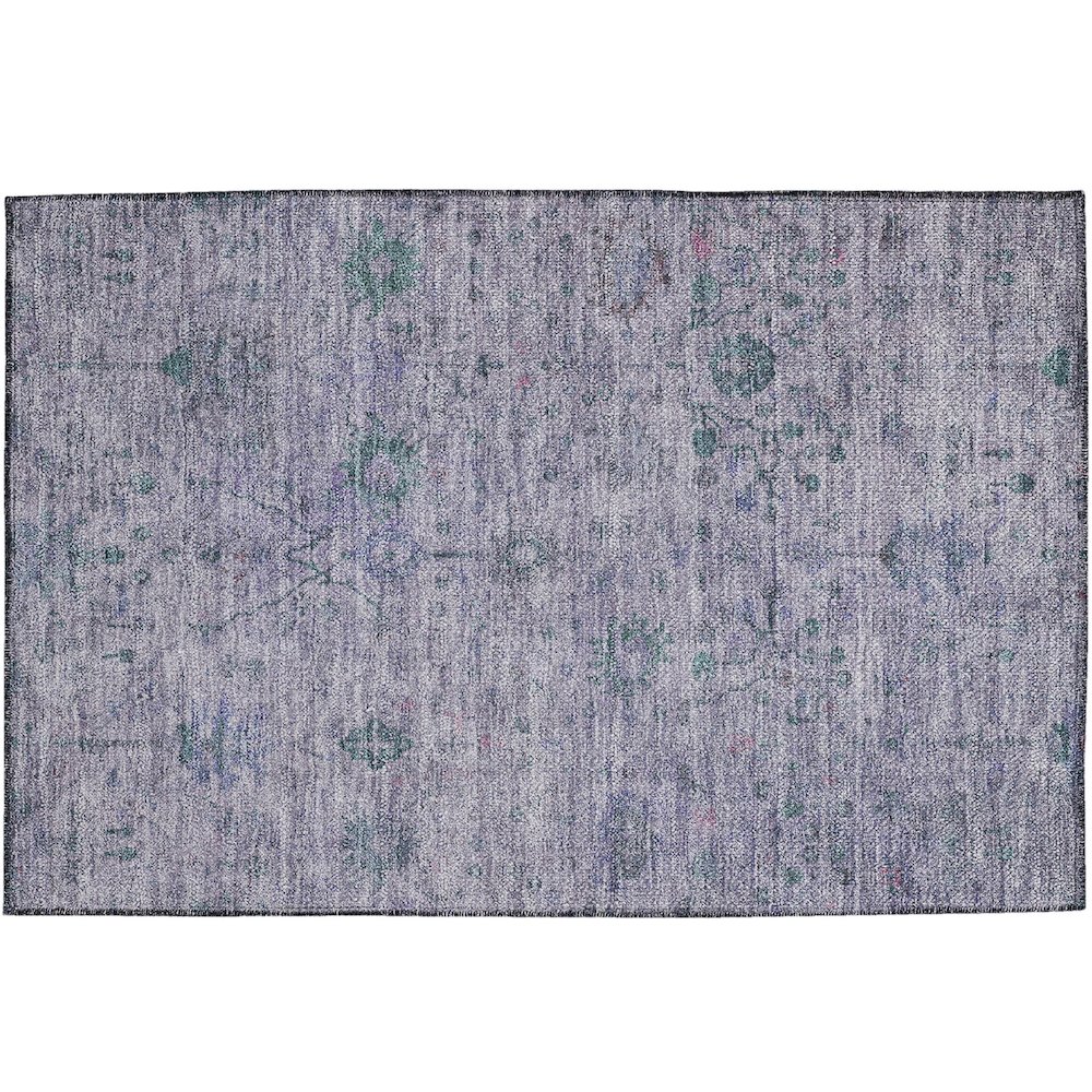 Luxury Washable Indoor/Outdoor Solace Lavender 1'8" x 2'6" Rug. Picture 1