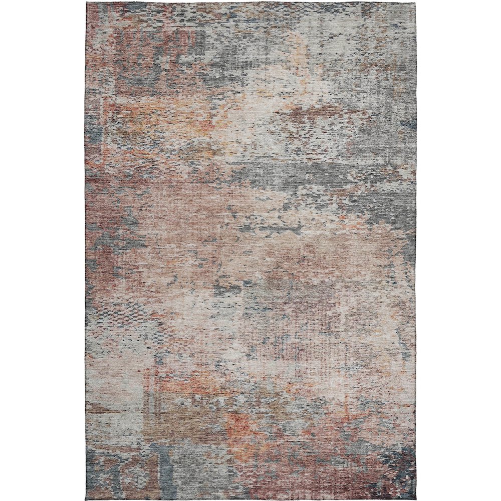 Luxury Washable Indoor/Outdoor Solace Gray 2'6" x 3'10" Rug. Picture 1