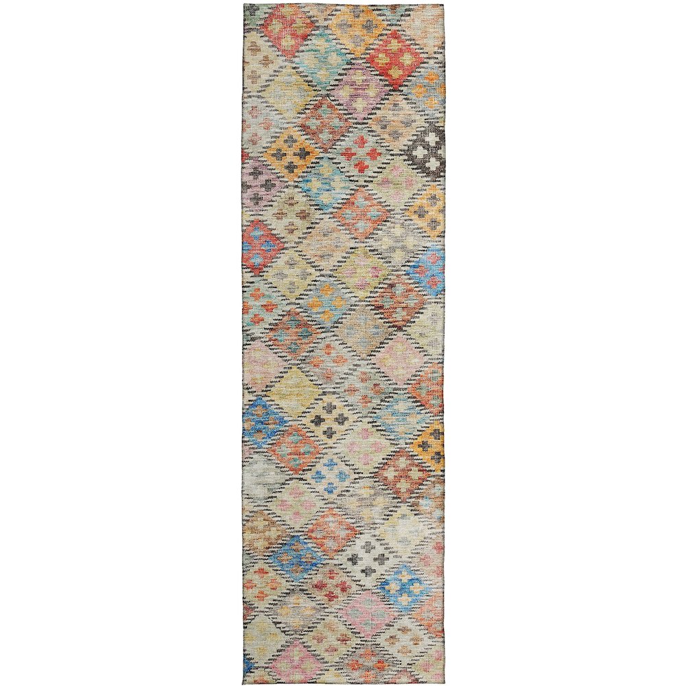 Luxury Washable Indoor/Outdoor Solace Paprika 2'3" x 7'6" Runner Rug. Picture 1